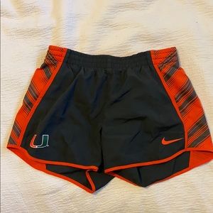 Nike University of Miami shorts